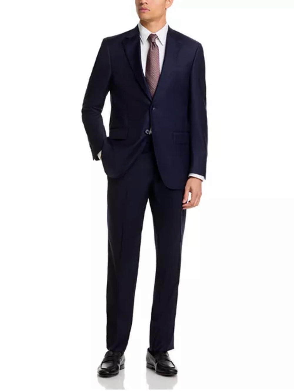 Peter Millar Navy Flynn Solid Classic Wool Regular Fit Two-Piece Suit NWT